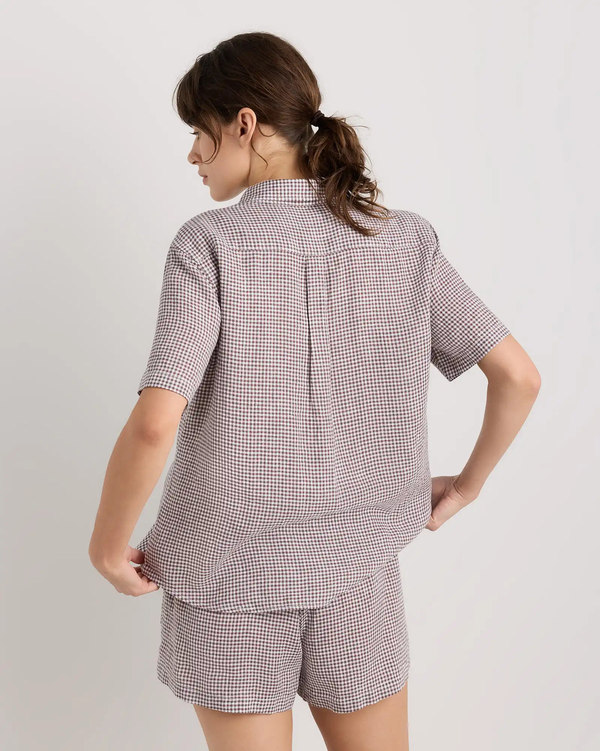 100% European Linen Shorts Pajama Set