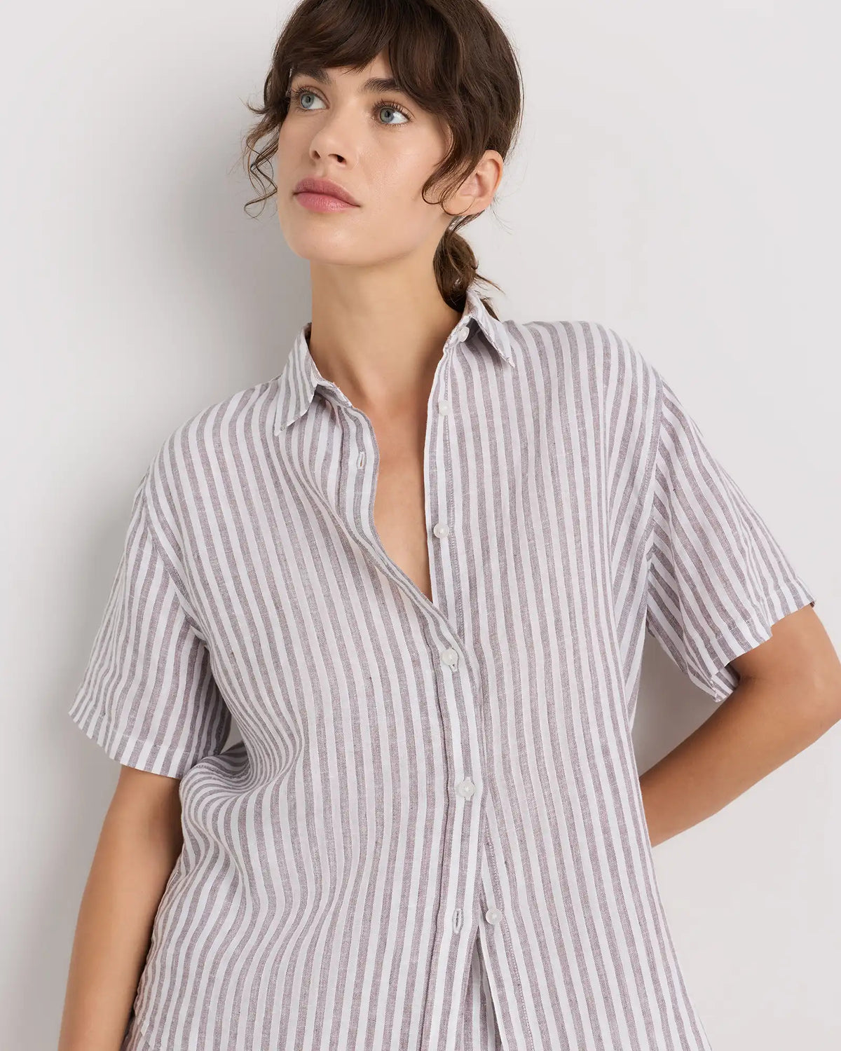 100% European Linen Shorts Pajama Set