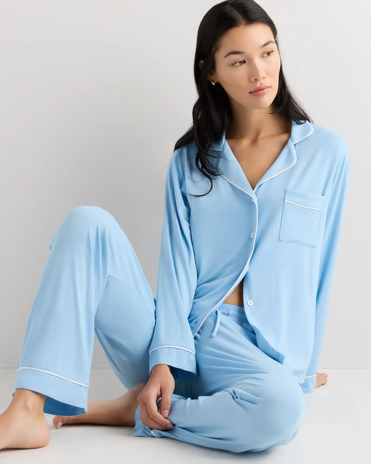 Bamboo Jersey Long Sleeve Pajama Set