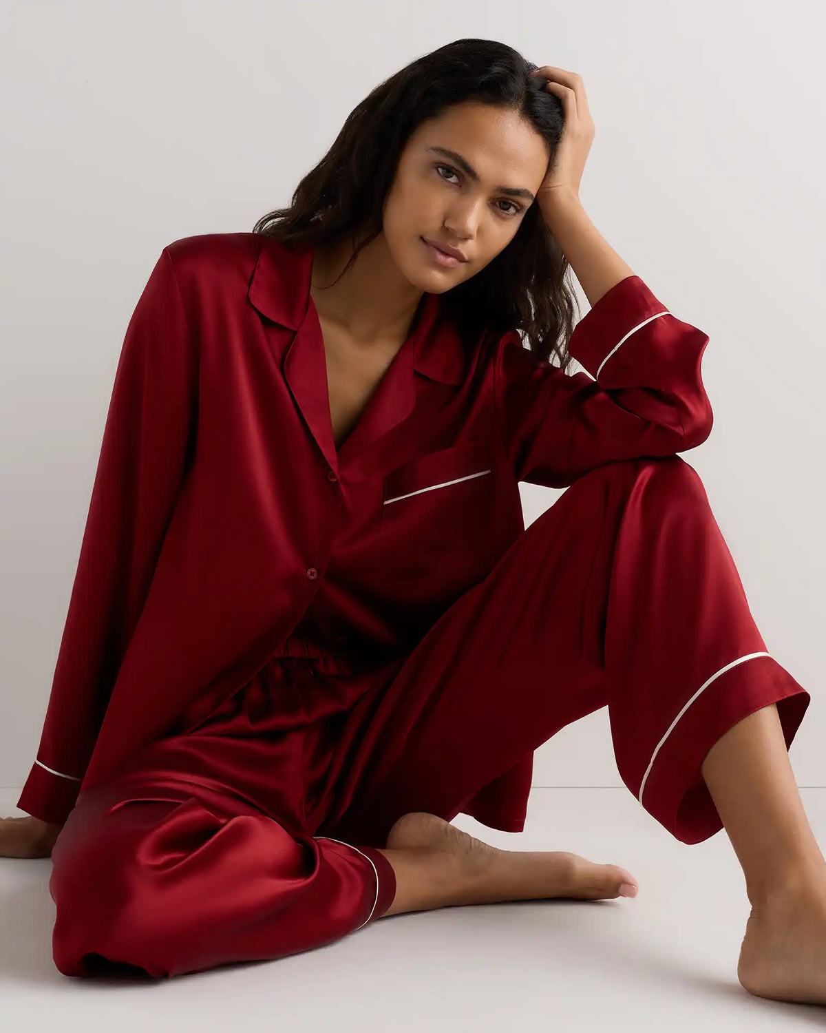 100% Washable Silk Satin Pajama Pant
