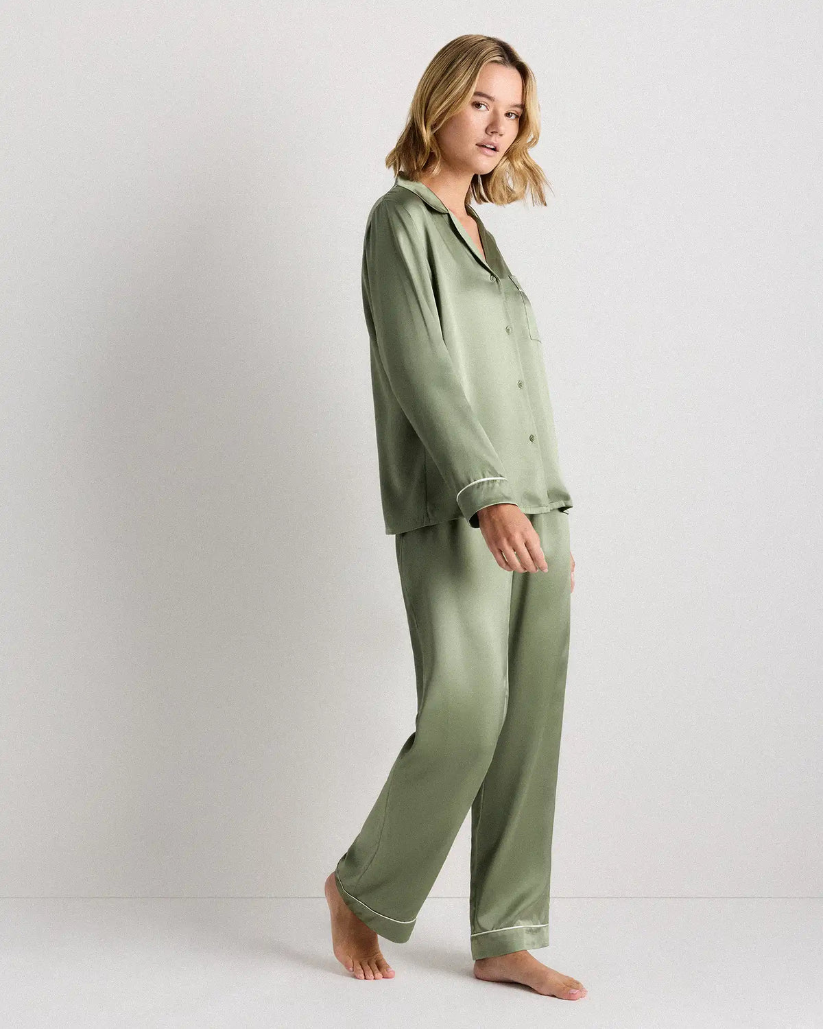 100% Washable Silk Satin Pajama Pant