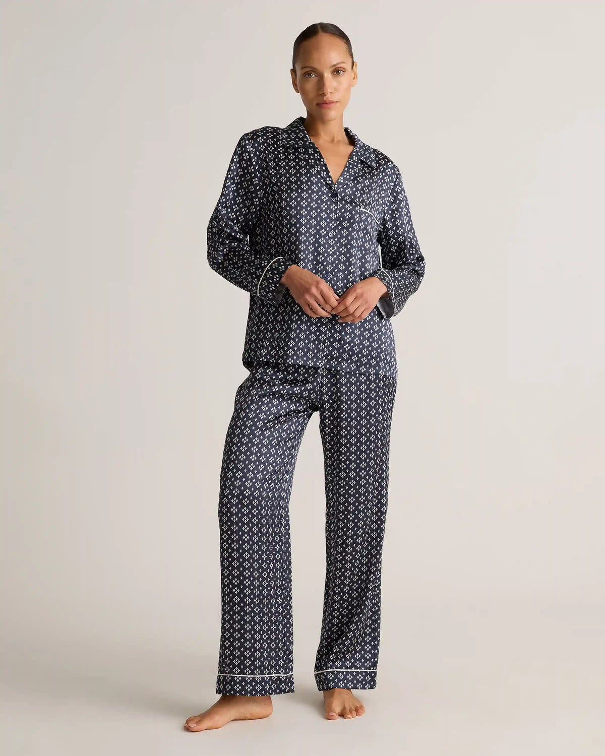 100% Washable Silk Satin Pajama Pant