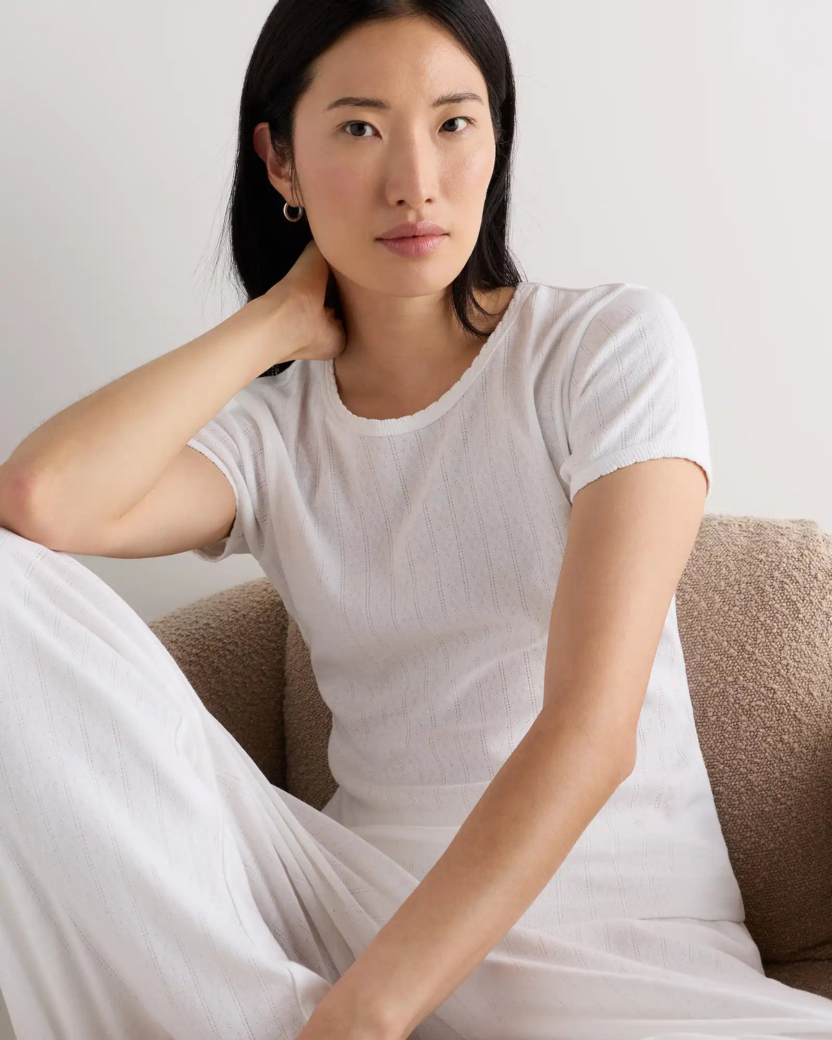Organic Cotton Pointelle Pajama Set