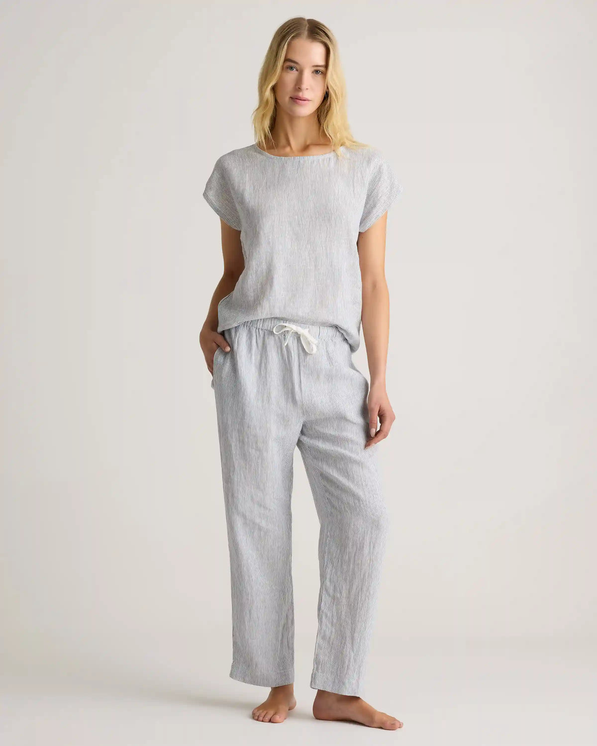 100% European Linen Pajama Set