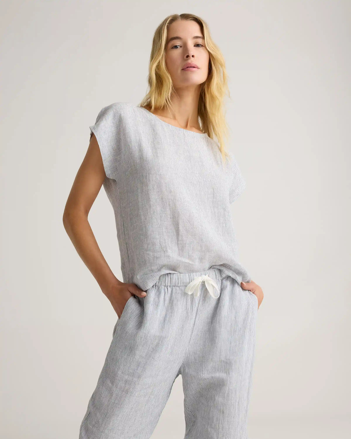 100% European Linen Pajama Set