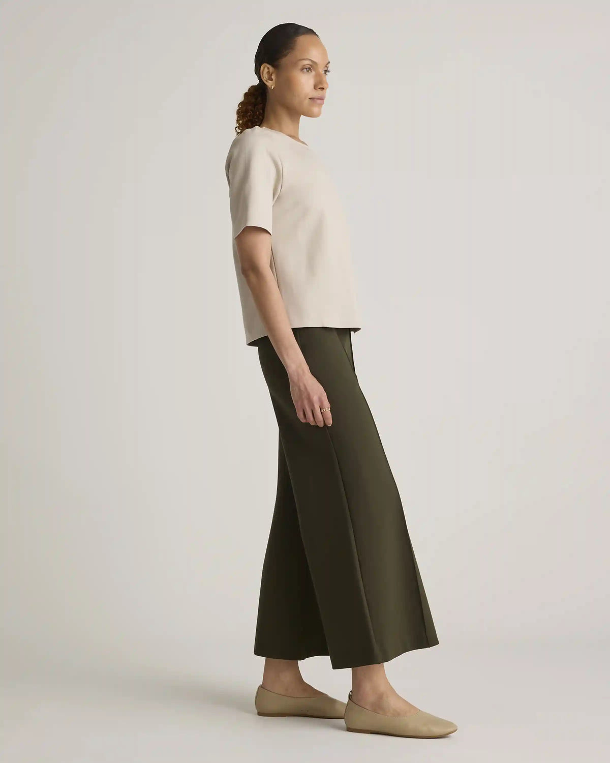 Ultra-Stretch Ponte Short Sleeve Top