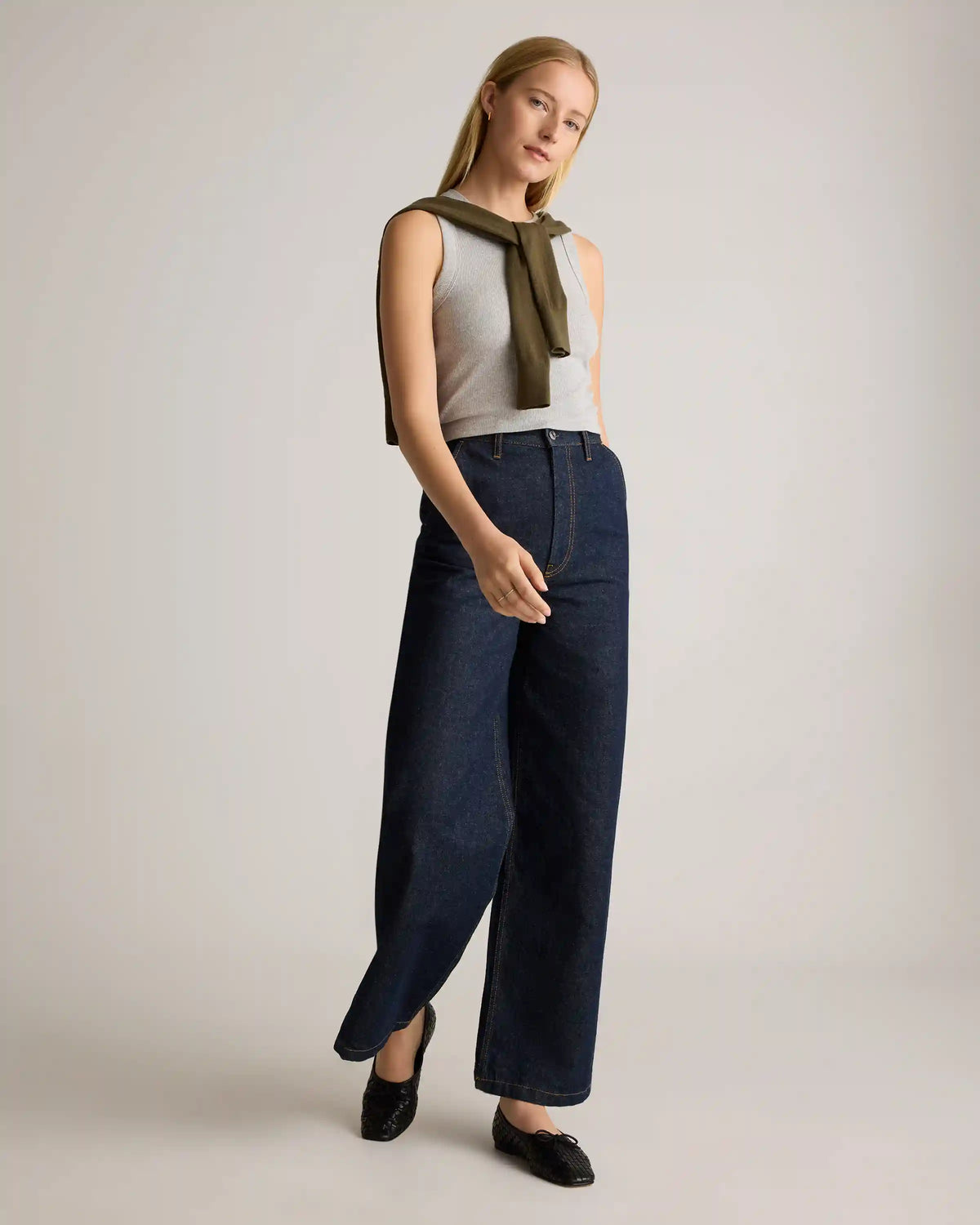 Organic Cotton Micro-Rib Cropped Cutaway Tank