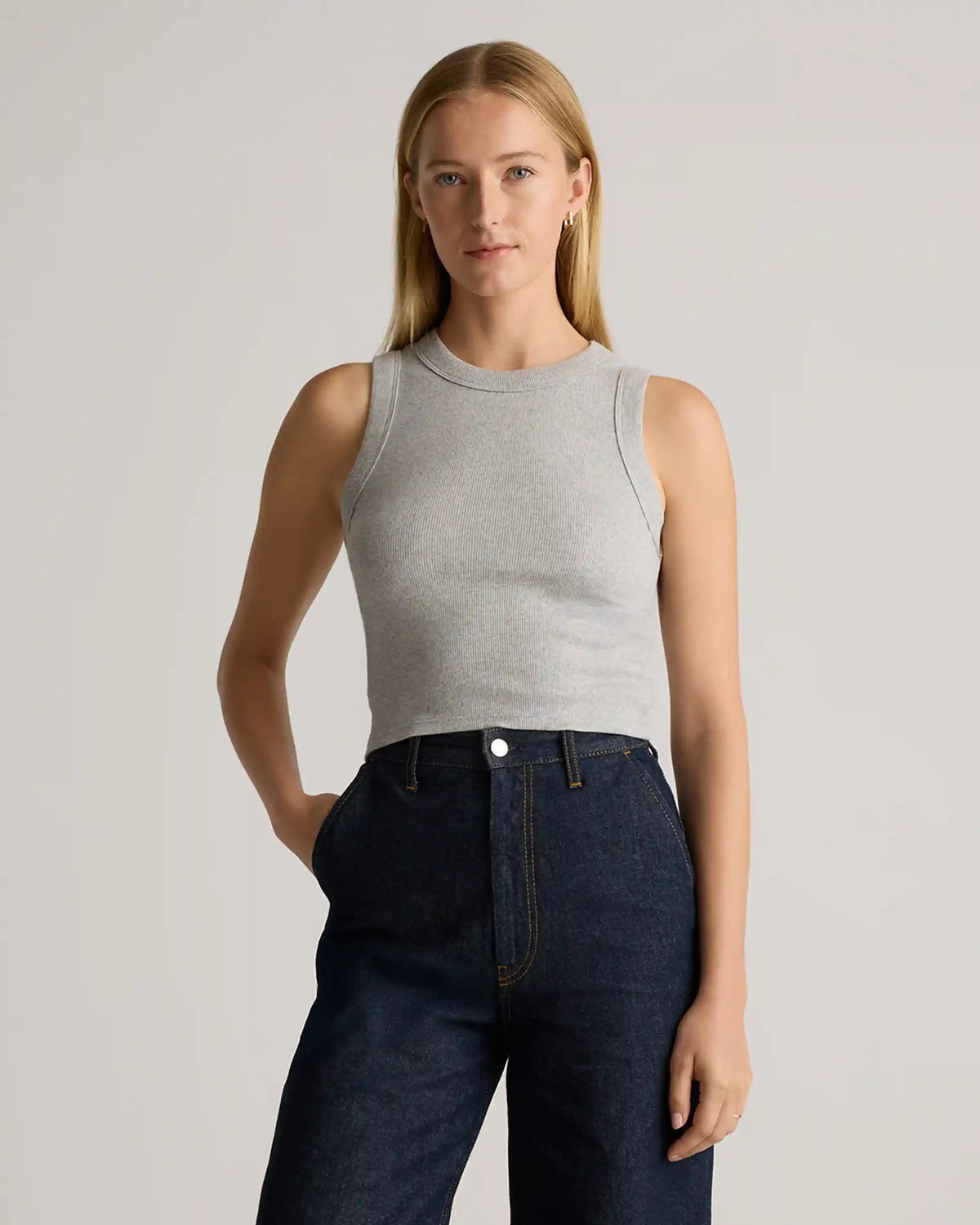 Organic Cotton Micro-Rib Cropped Cutaway Tank (3-Pack)
