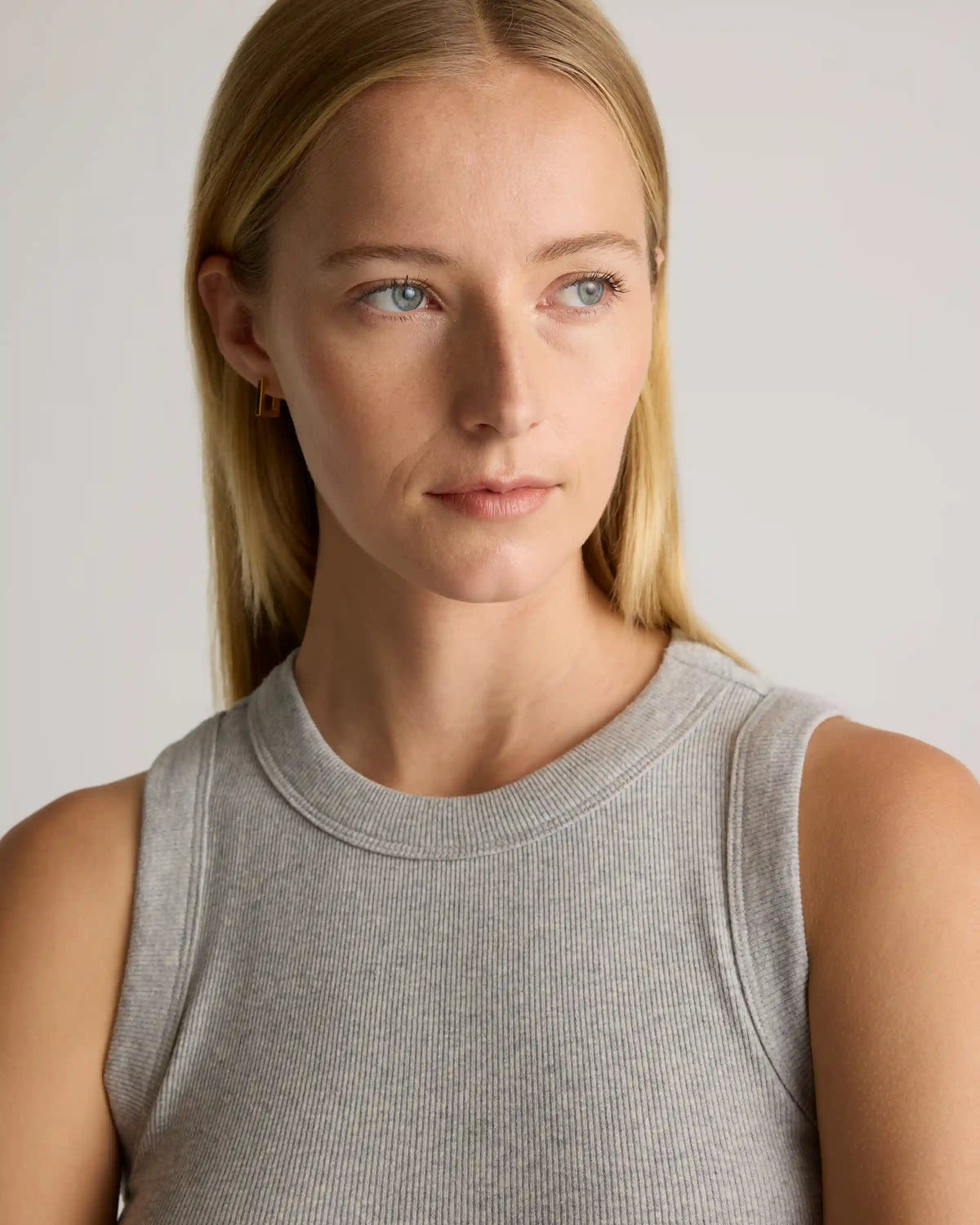 Organic Cotton Micro-Rib Cropped Cutaway Tank