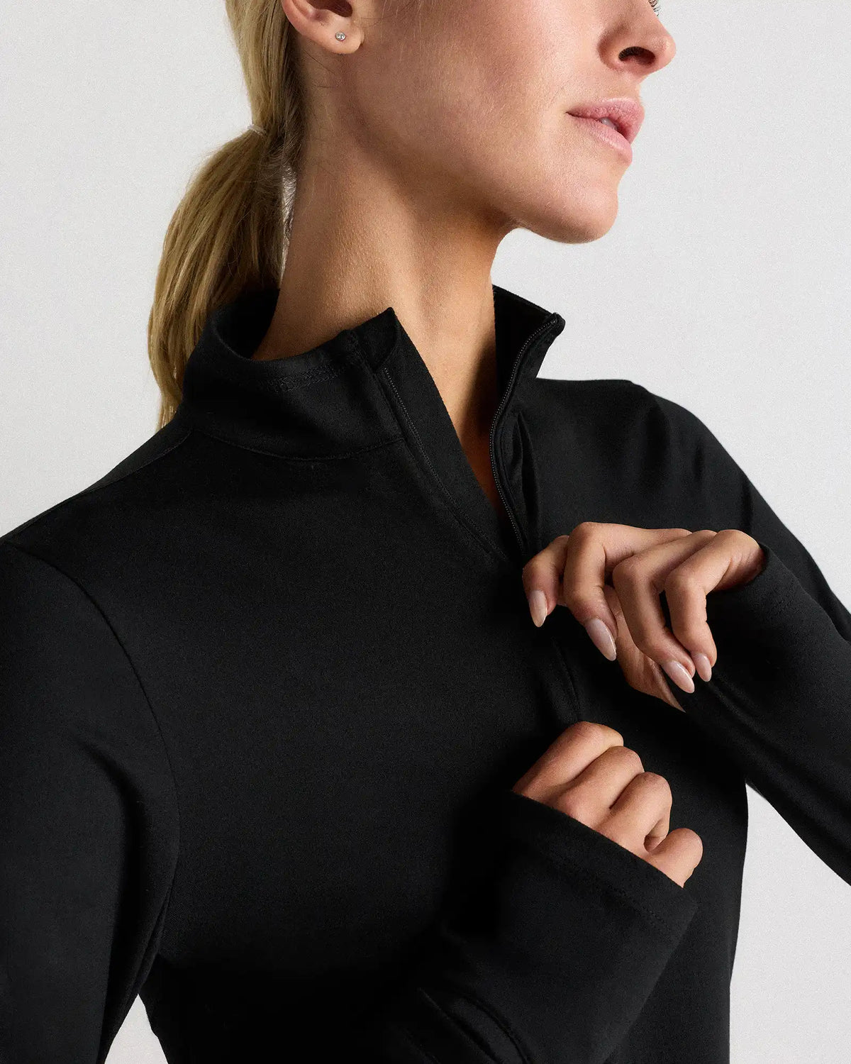 Flowknit Quarter-Zip Pullover
