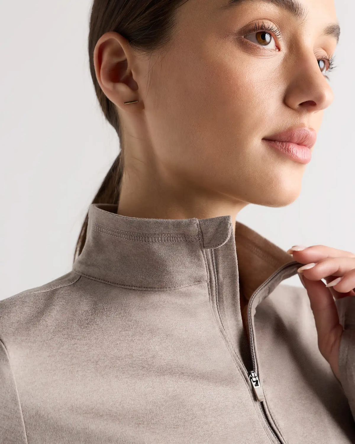 Flowknit Quarter-Zip Pullover