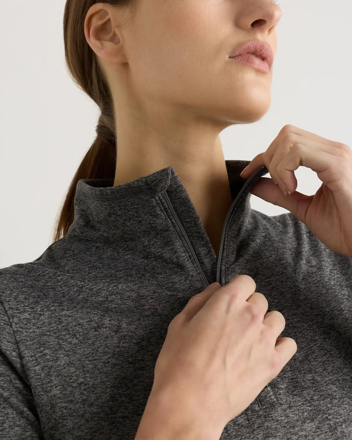 Flowknit Quarter-Zip Pullover