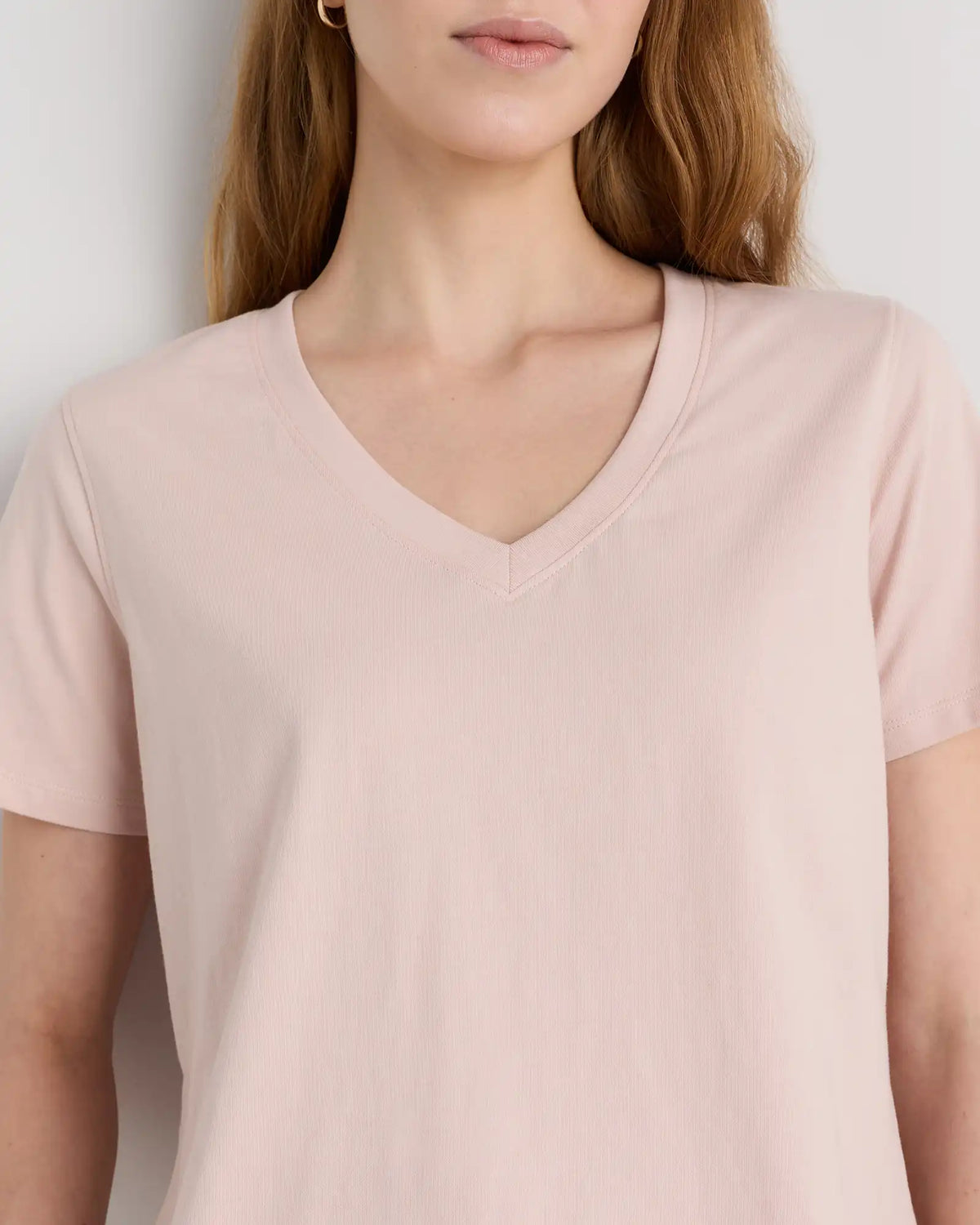 100% Organic Cotton Boxy V-Neck Tee
