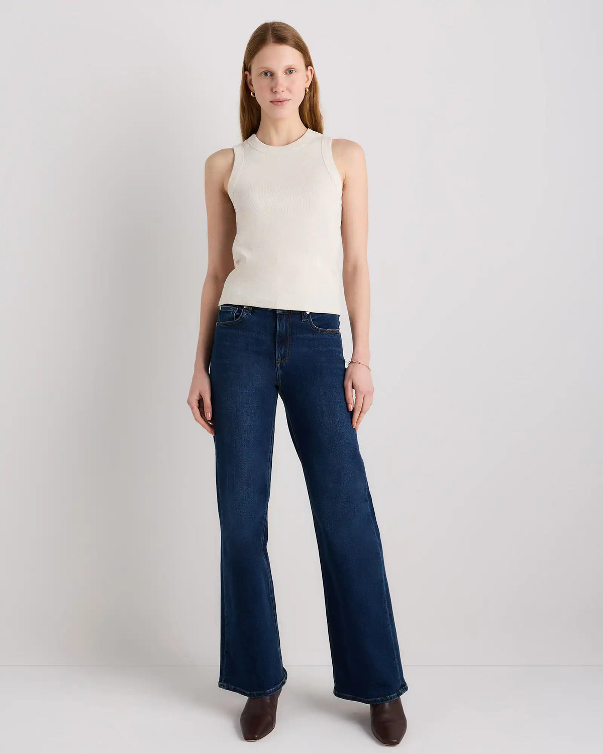 Organic Cotton Micro-Rib Cropped Cutaway Tank