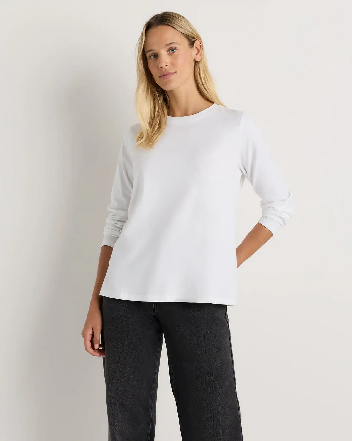 100% Organic Cotton Long Sleeve Swing Tee
