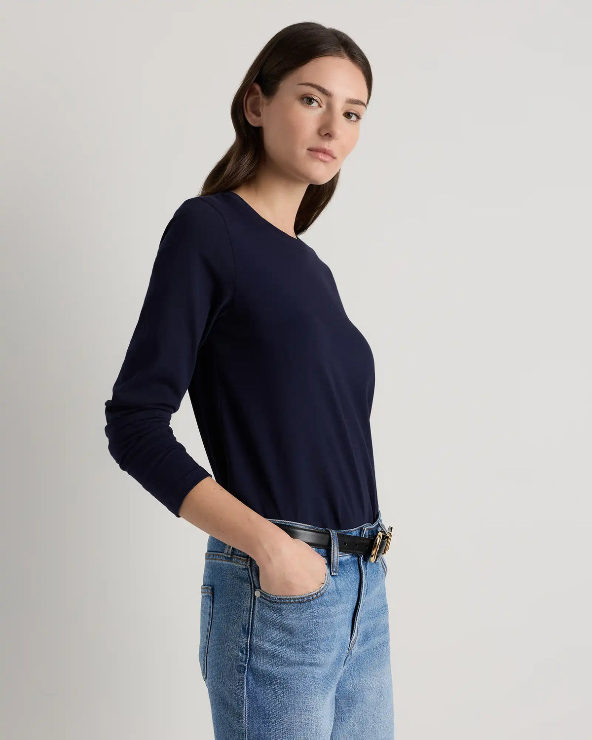 100% Organic Cotton Long Sleeve Swing Tee