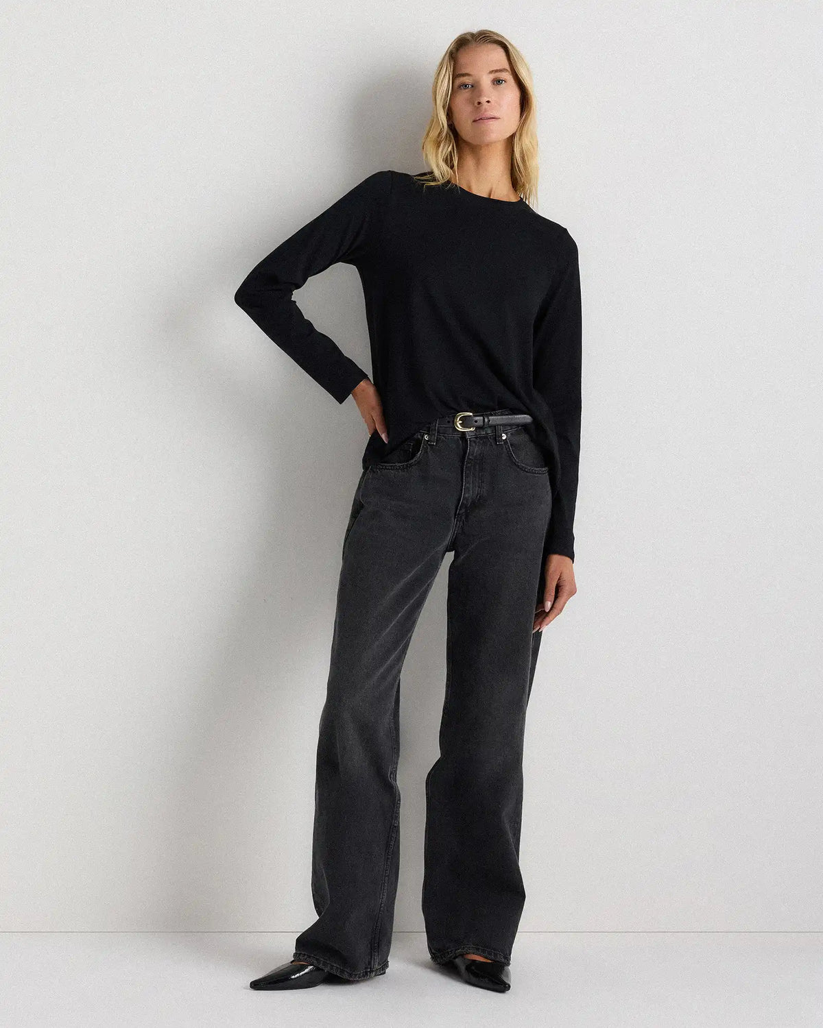 100% Organic Cotton Long Sleeve Swing Tee