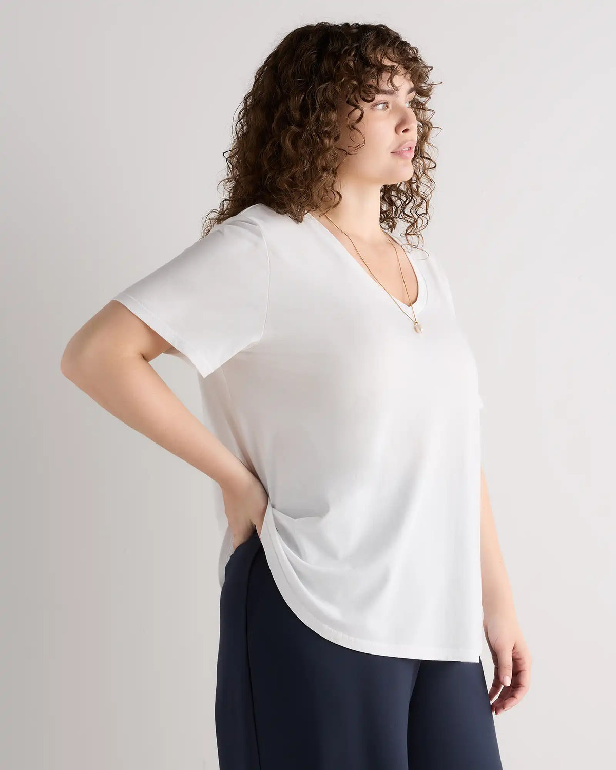 Cotton Modal V-Neck Tee