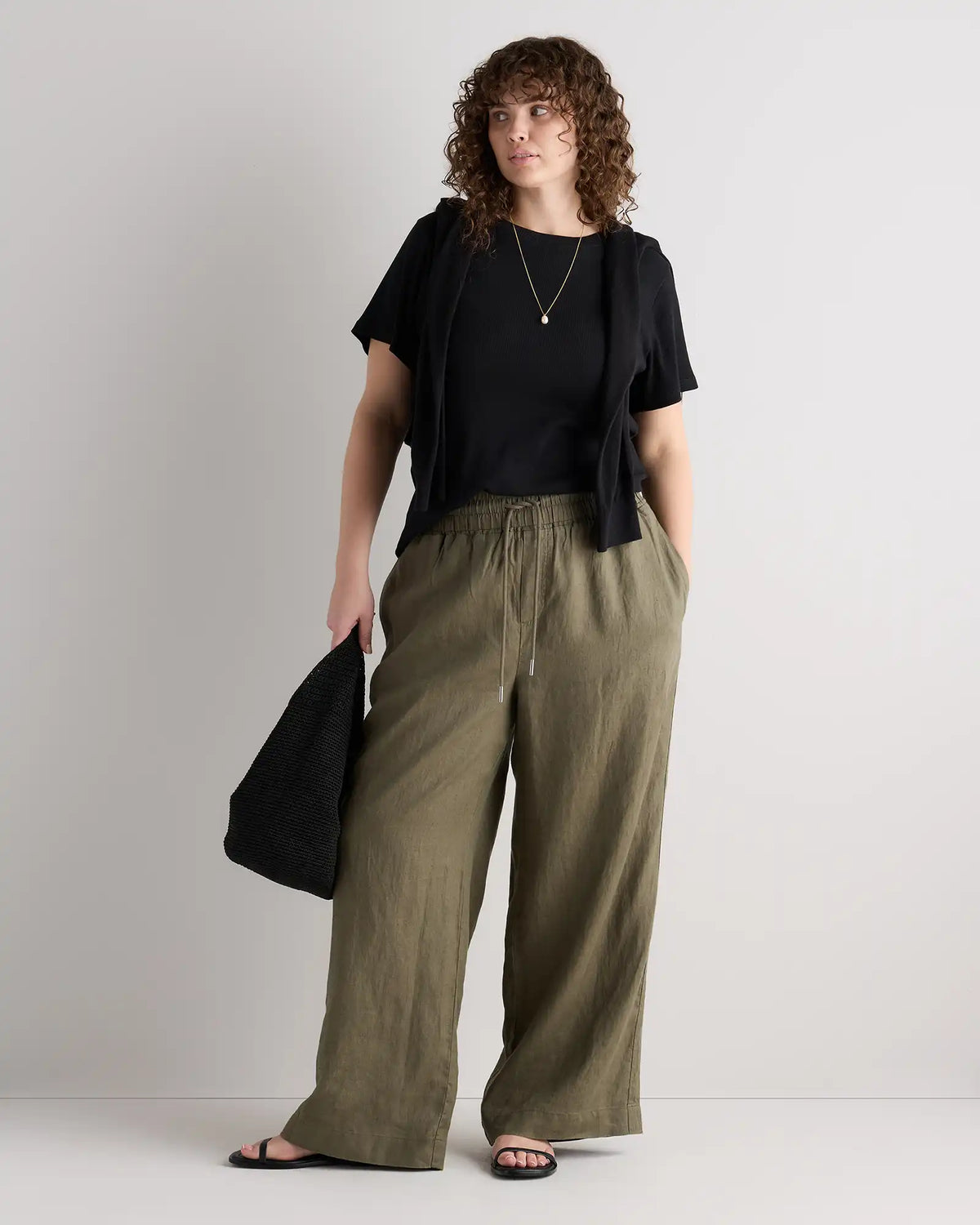 Organic Cotton Micro-Rib Crewneck Tee