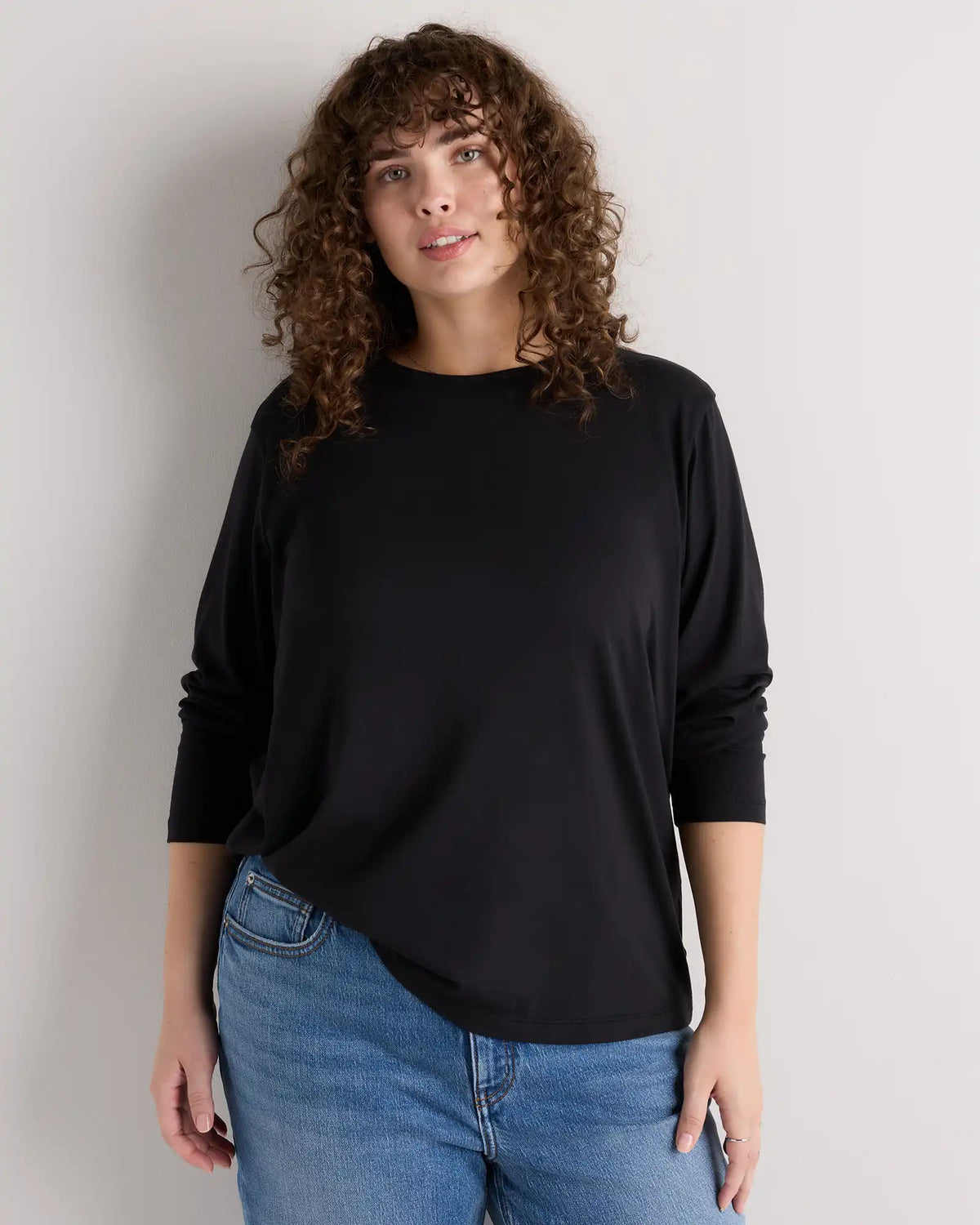 Cotton Modal Long Sleeve Tee
