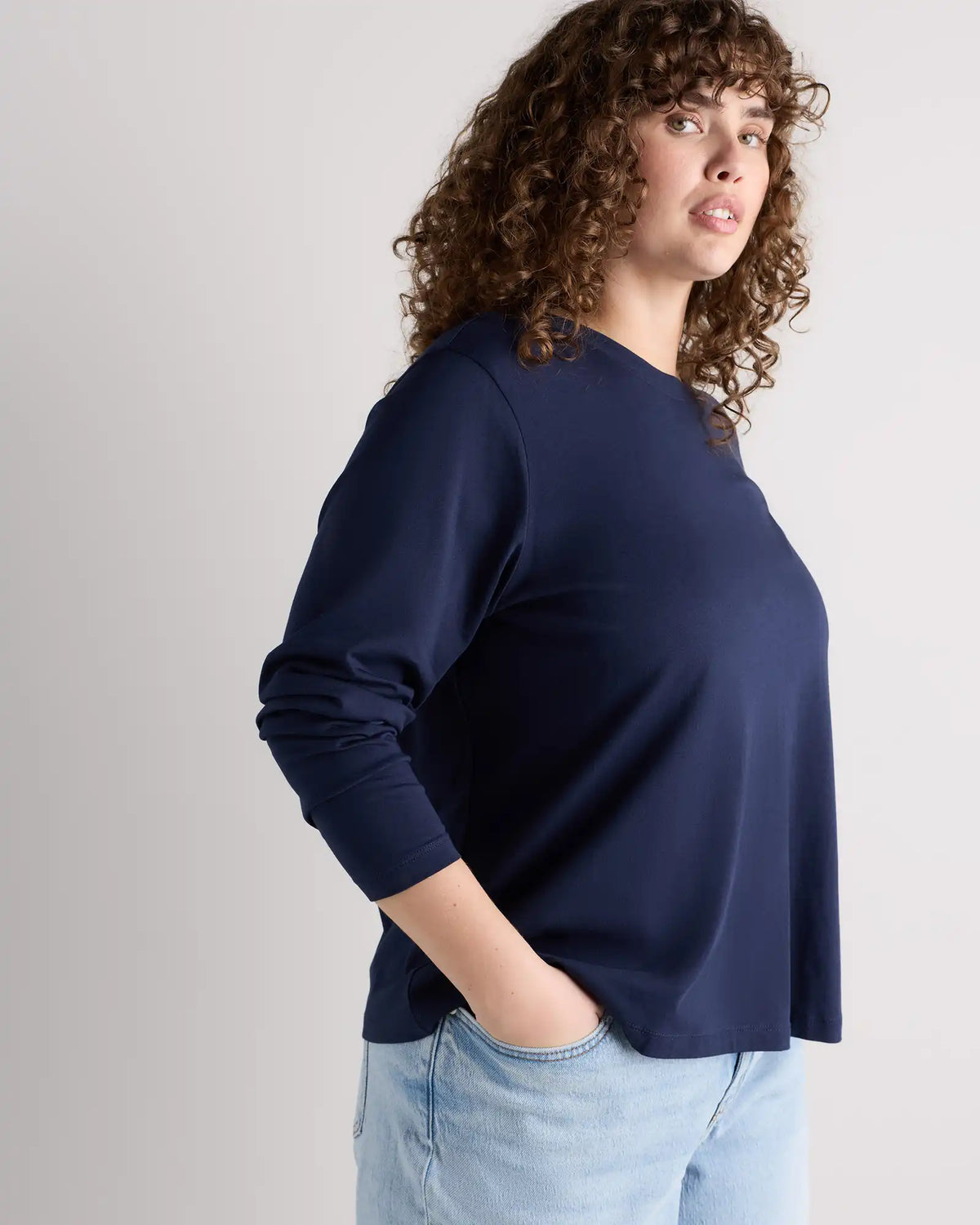 Cotton Modal Long Sleeve Tee