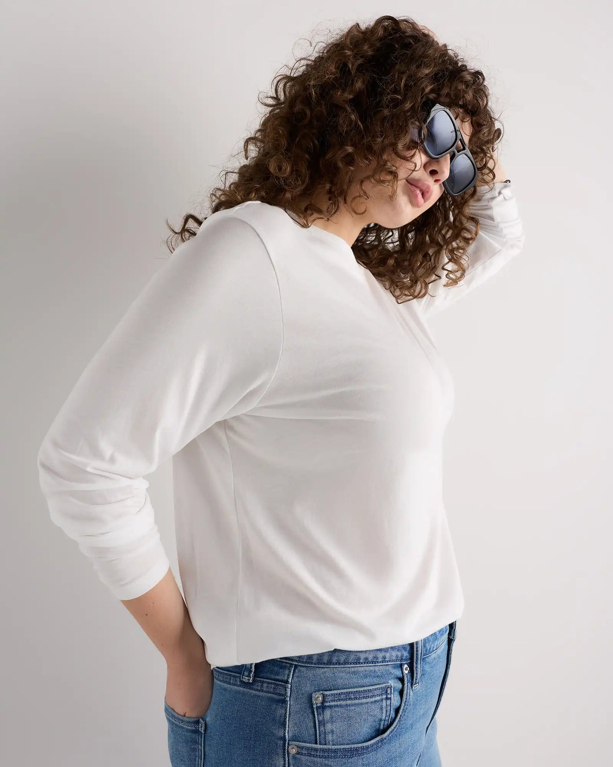 Cotton Modal Long Sleeve Tee