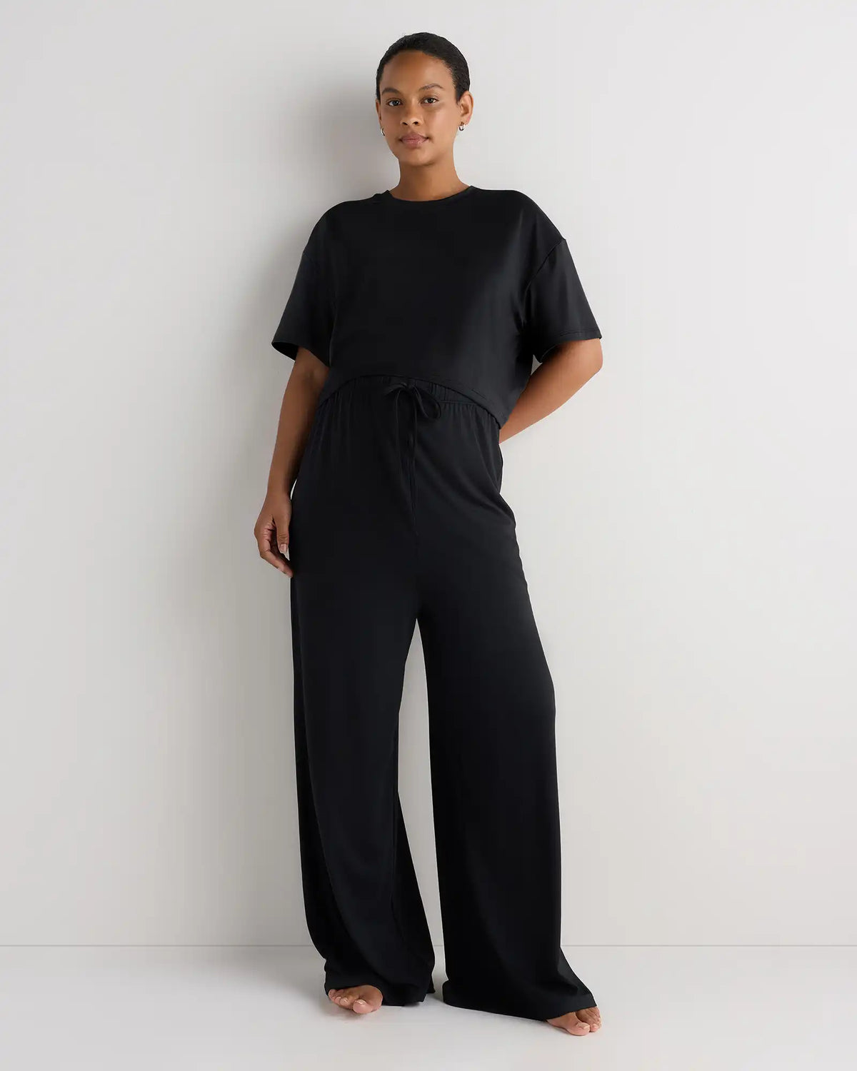 Smooth Stretch Maternity Cropped Lounge Tee