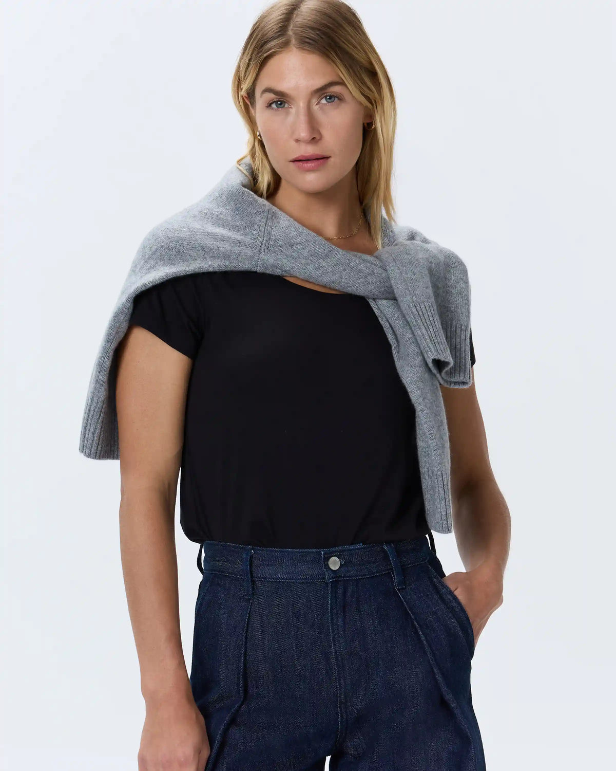 Cotton Modal Scoop Neck Tee