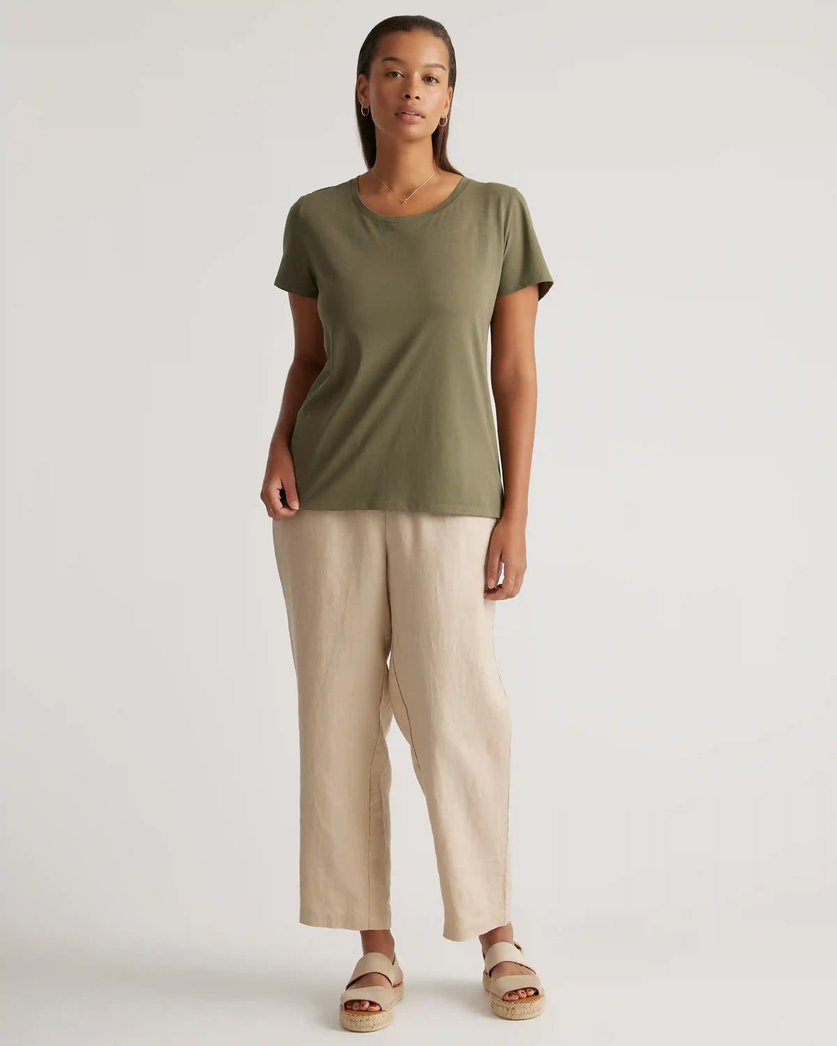 Cotton Modal Scoop Neck Tee