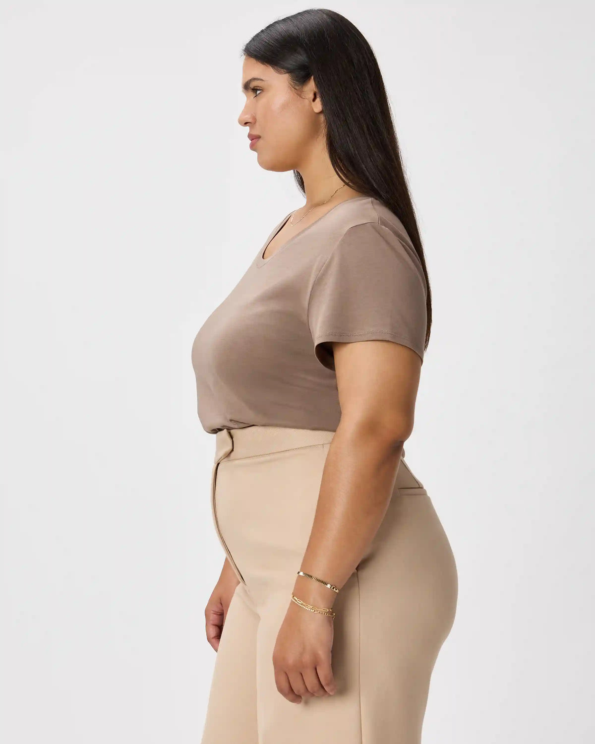 Cotton Modal Scoop Neck Tee