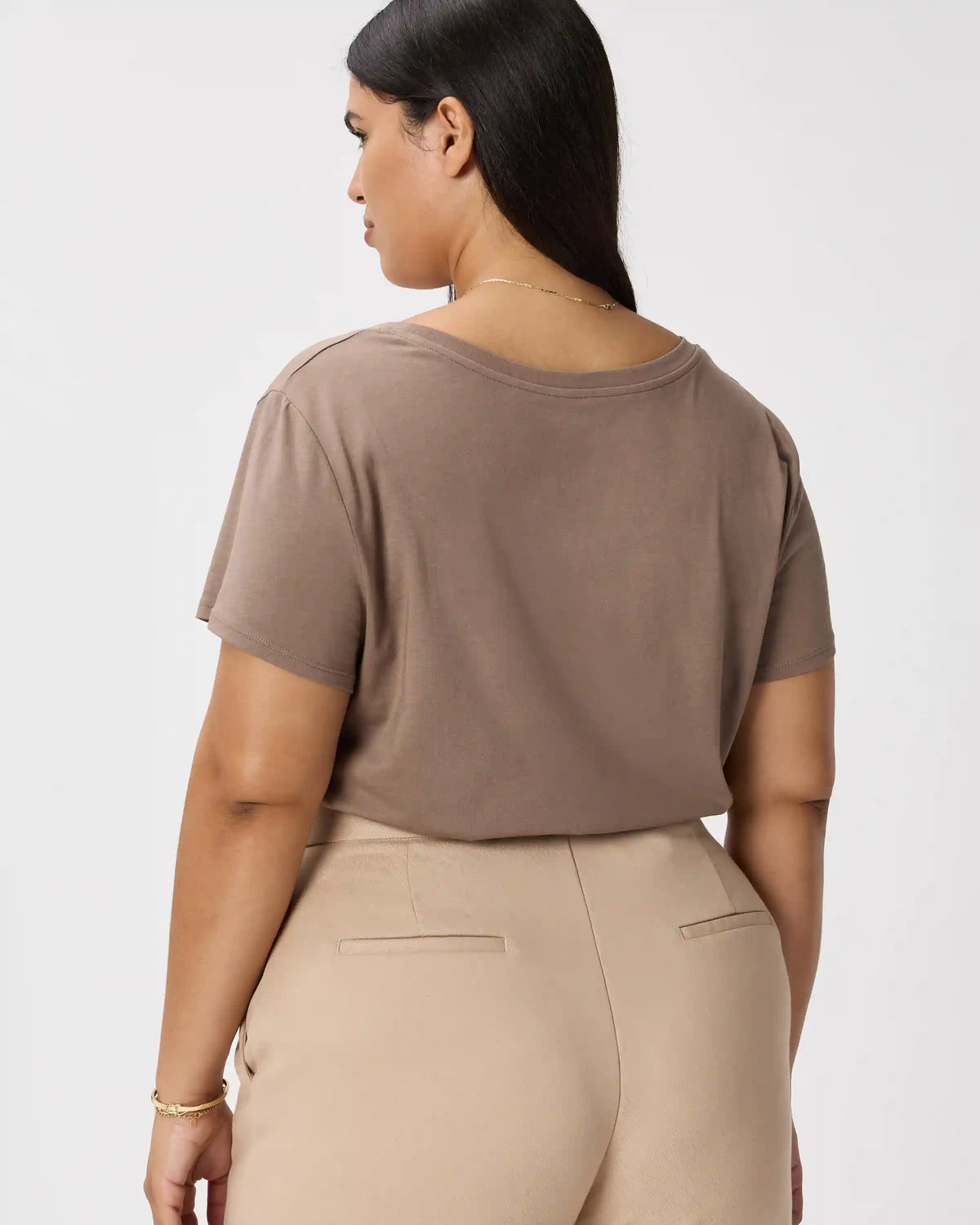 Cotton Modal Scoop Neck Tee