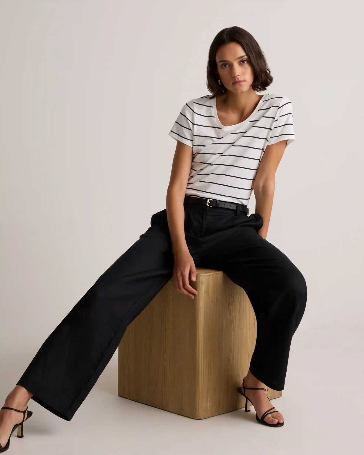 Cotton Modal Scoop Neck Tee
