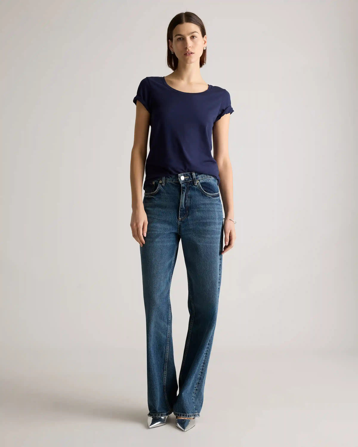 Cotton Modal Scoop Neck Tee