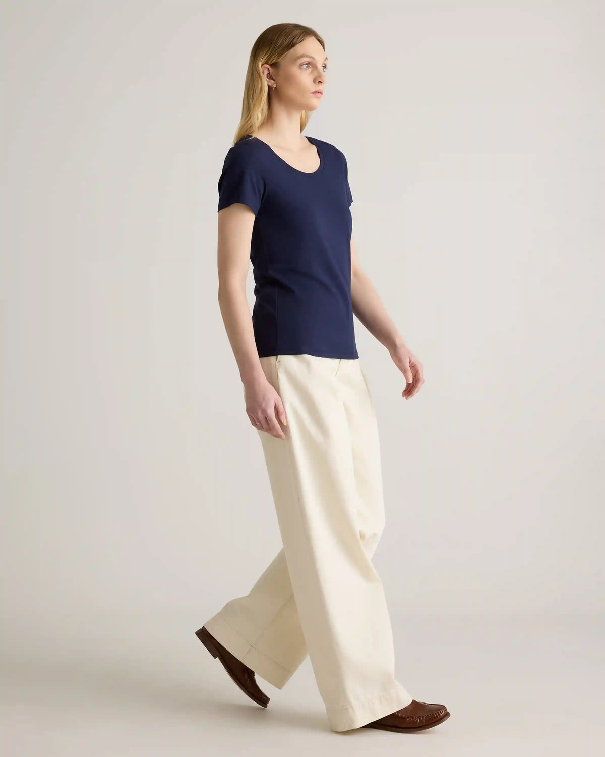 Cotton Modal Scoop Neck Tee