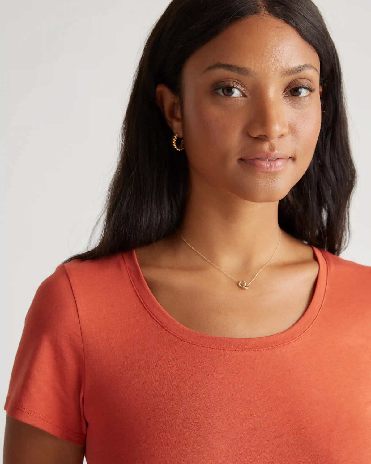 Cotton Modal Scoop Neck Tee