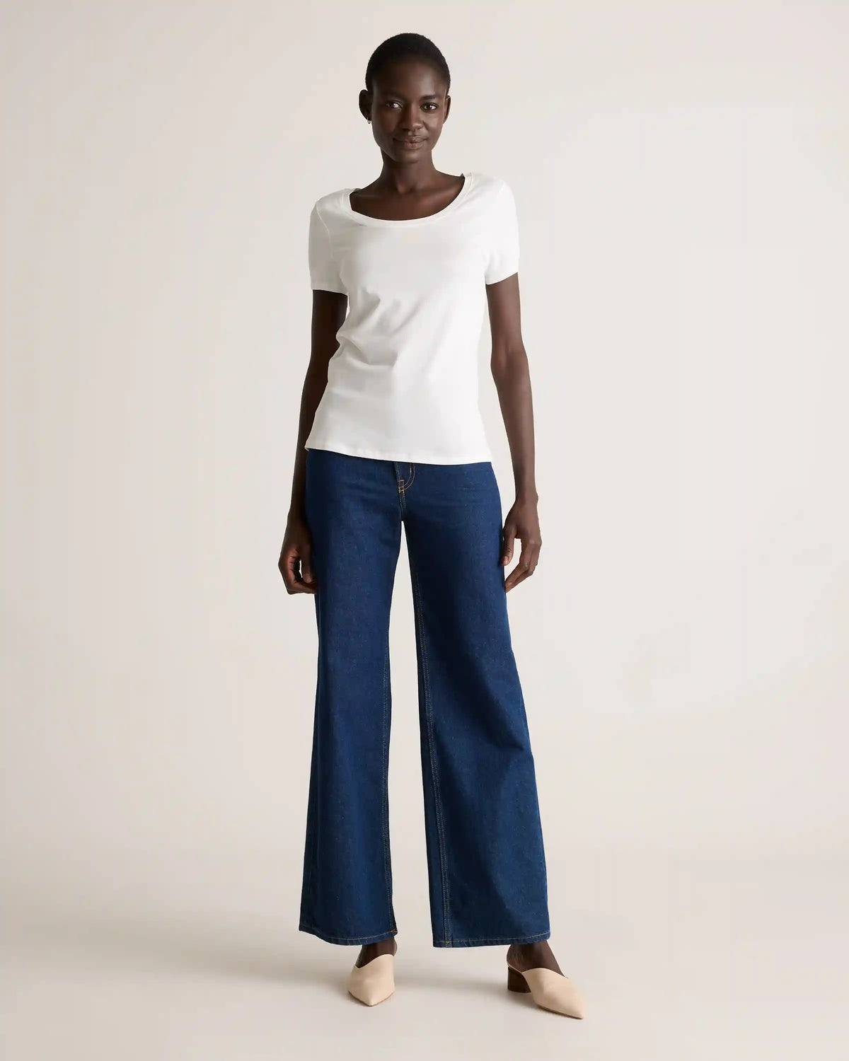 Cotton Modal Scoop Neck Tee
