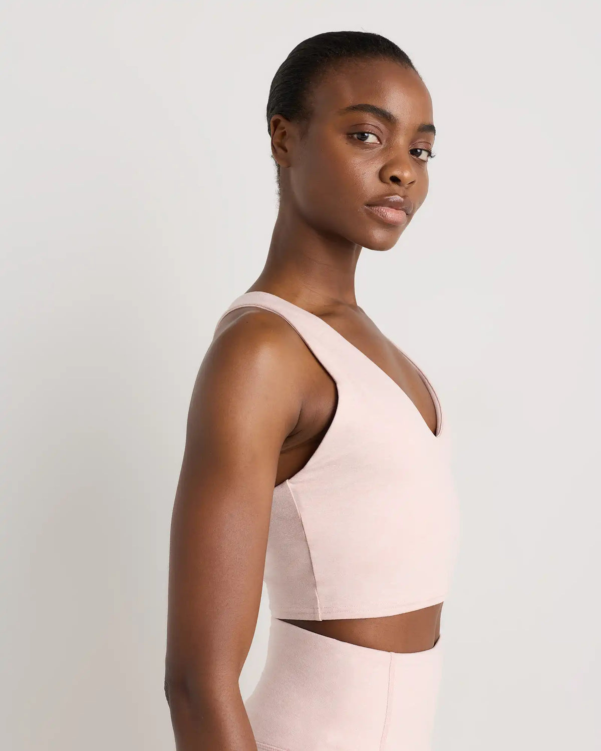 Ultra-Soft V-Neck Cropped Tank