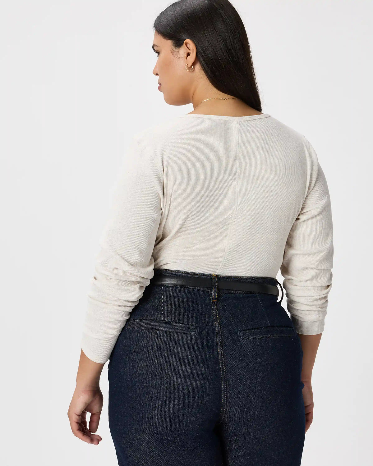 Organic Cotton Micro-Rib Long Sleeve Tee