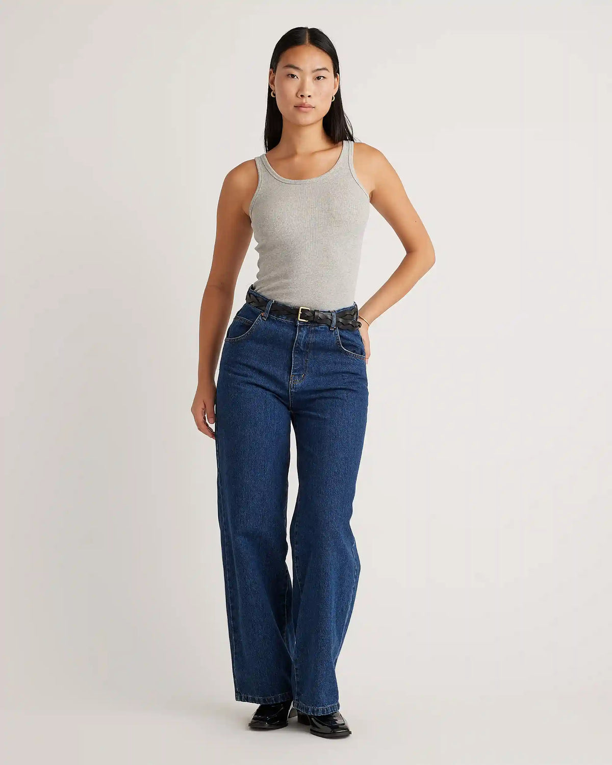 Organic Cotton Micro-Rib Scoop Neck Tank