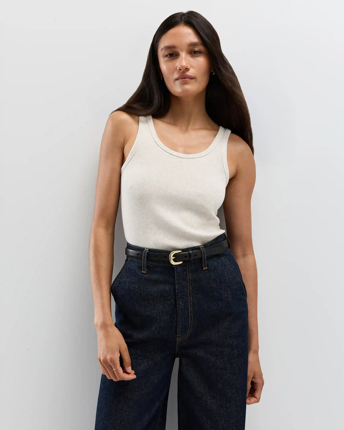 Organic Cotton Micro-Rib Scoop Neck Tank