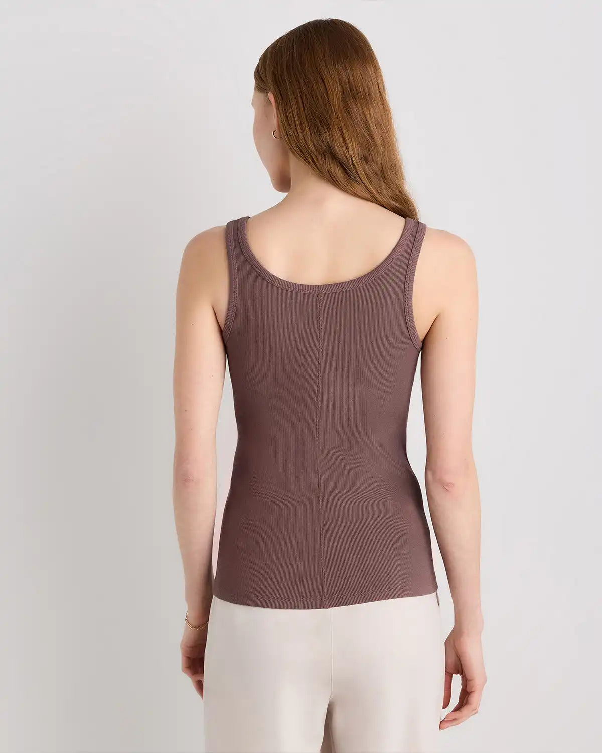 Organic Cotton Micro-Rib Scoop Neck Tank