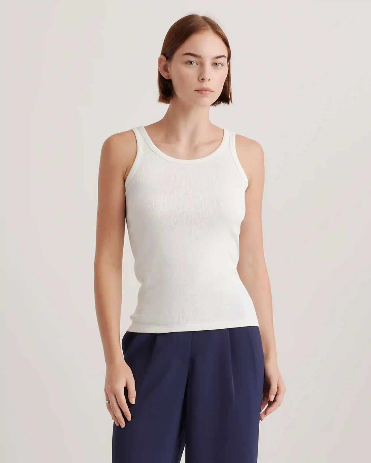 Organic Cotton Micro-Rib Scoop Neck Tank