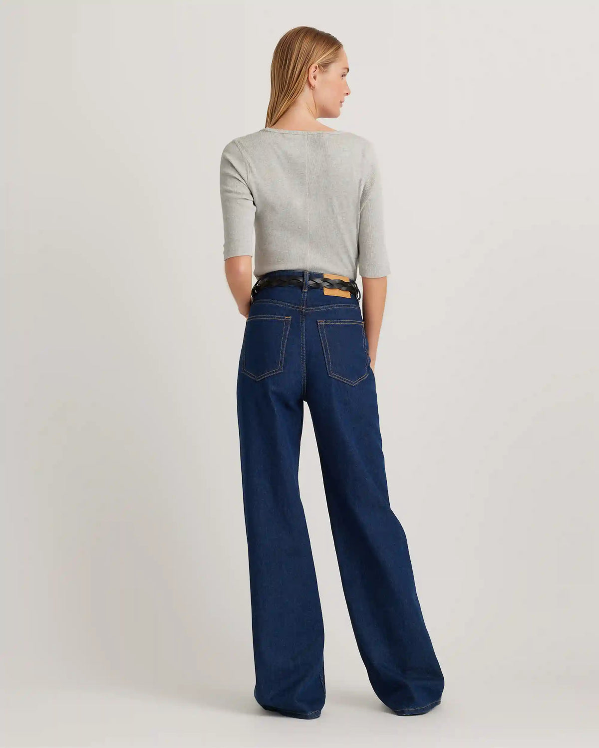 Organic Cotton Micro-Rib Elbow Sleeve Tee