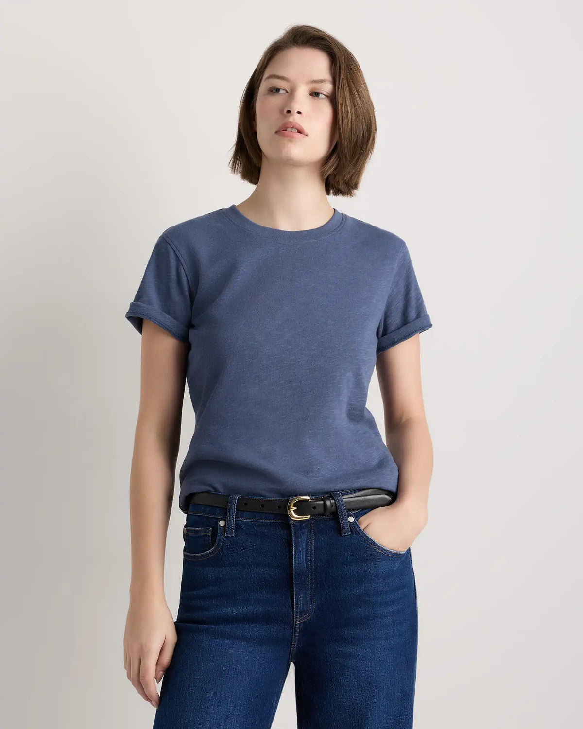 100% Organic Cotton Slub Crewneck Tee