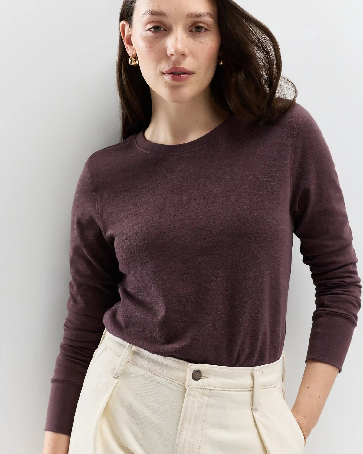 100% Organic Cotton Slub Long Sleeve Tee