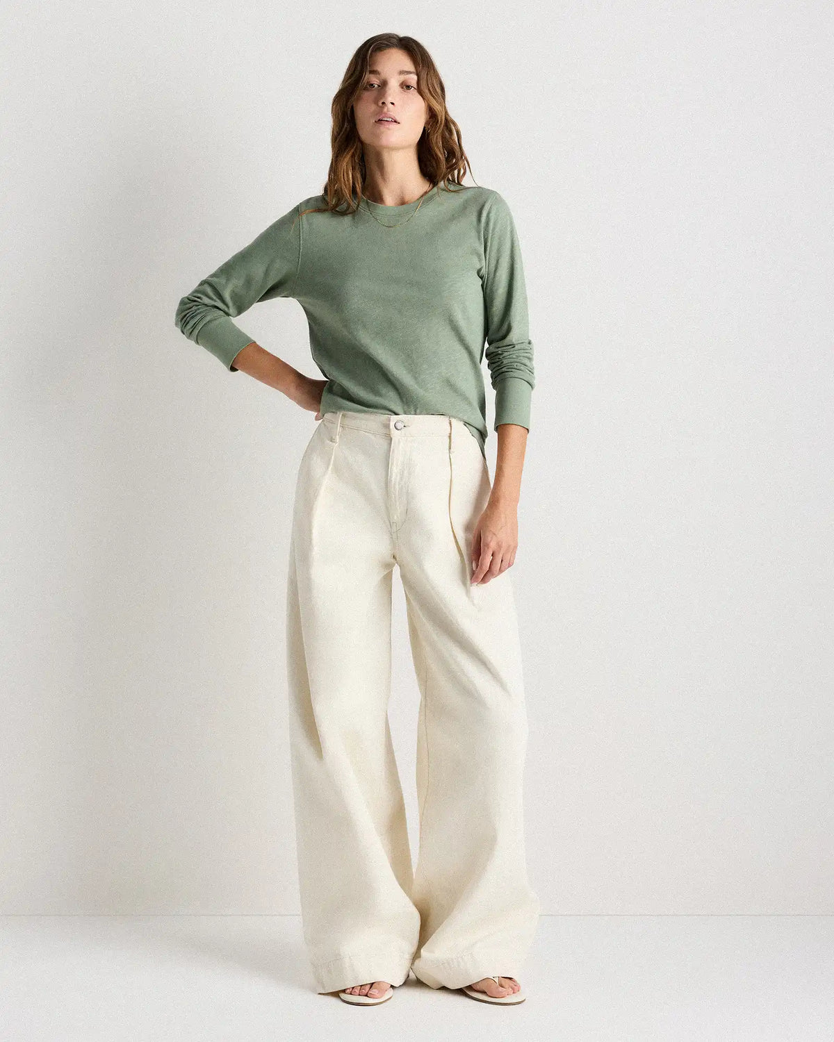 100% Organic Cotton Slub Long Sleeve Tee