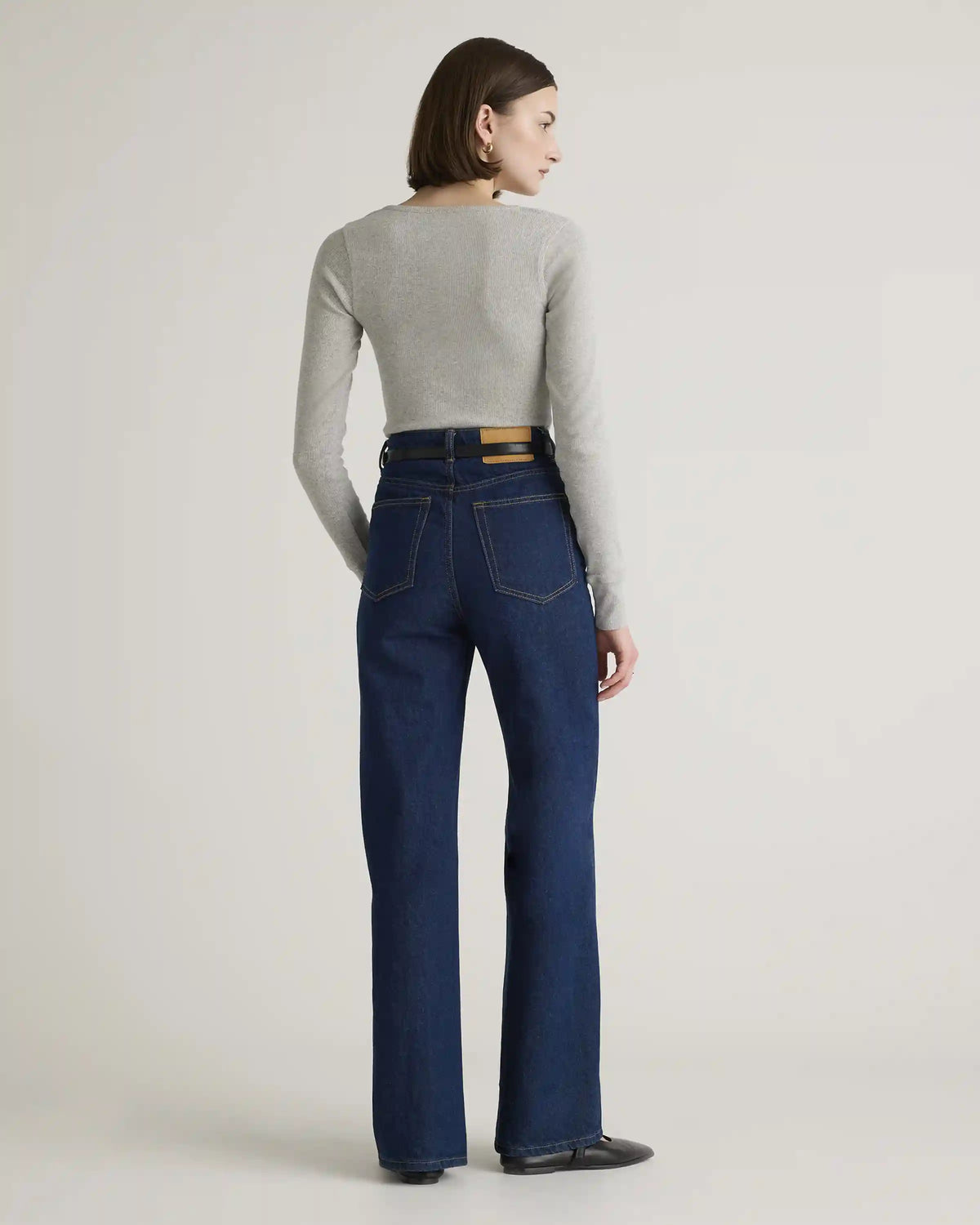 Organic Cotton Micro-Rib Henley Long Sleeve Tee