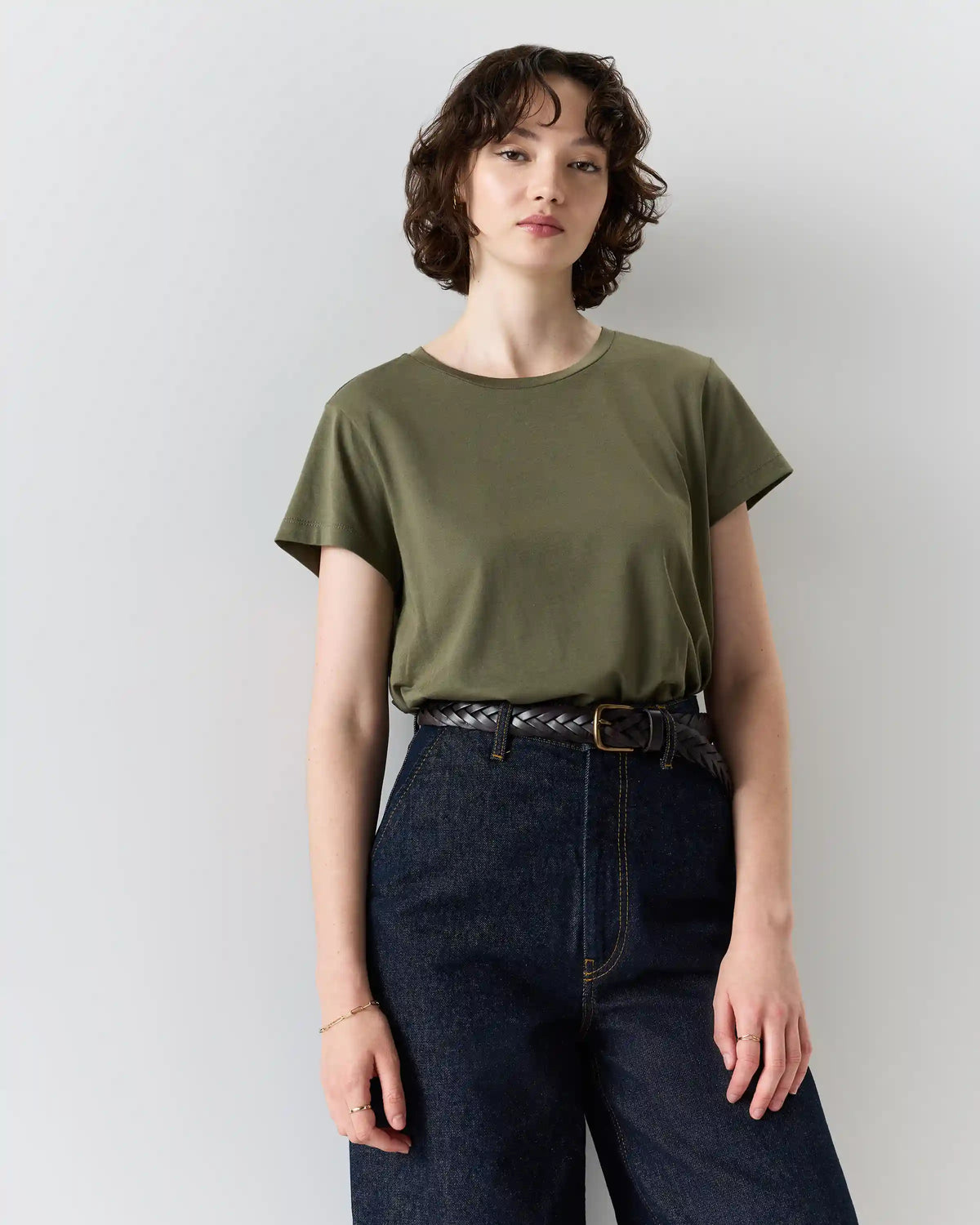 Cotton Modal Crew Neck Swing Tee