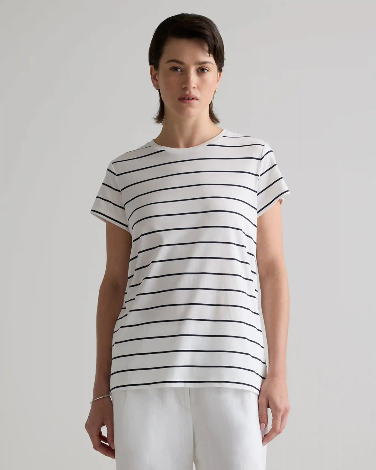 Cotton Modal Crew Neck Swing Tee