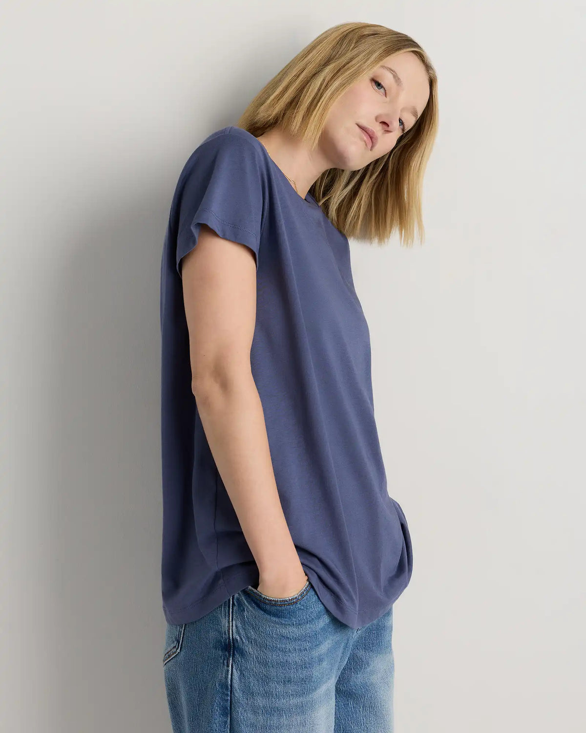 Cotton Modal Crew Neck Swing Tee
